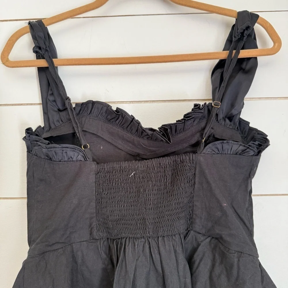NWOT Free People midnight magic mini skater dress in black